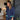Brodie knit bomber navy/green stripe