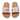 Pair of sandals with 'CIAO BELLA' text in colorful letters on a white background