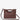 Brown woven handbag with a strap on a white background