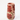 Ceramic vase with red floral pattern on a white background