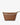 Brown handbag with gold chain detail on a white background