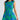 Close-up front view of the Addison Dress in Bloomsbury Floral highlighting its shirred bodice and round neckline.