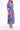 Adella Valencia Ankle Dress crafted from 100% cotton featuring a vibrant blue and red floral print shown in a side product view.