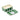 Adopo snake wild lemongrass scented double-wick tin candle with a green striped pattern, lit with the lid off.