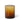 Amber striped glass vase measuring 22cm featuring a cylindrical shape with vertical ridged details and warm brown tones.