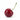 Artificial Cherry featuring a rich deep red glossy finish and a slender green stem for decorative styling.