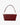 Back view of the garnet lizard-embossed leather Aurora Bag showcasing its sleek, refined silhouette.