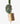 Beaded pom pom bell green featuring a vibrant green beaded pompom and rustic brass bell with a velvet ribbon hanging loop for festive holiday decor.