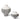 Studio view of the Black and White Stripe Vases in high-temperature porcelain, showcasing both sizes with unique hand-painted striped patterns.