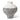 Studio front view of the Black and White Stripe Vase 34cm, highlighting the decorative vessel silhouette and contrasting monochrome finish.