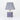 Blue Stripe Lamp with stripe shade featuring a ceramic base and fabric shade with a glaze finish.