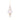 Champagne Ribbed Finial featuring a soft champagne glass design with a stylish ribbed texture and delicate glitter accents for Christmas tree and holiday decoration.