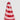 Ciao Bella Red and Pink Glass Cone small size close-up view displaying the premium glass craftsmanship.