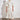 Clarity Dress Painterly Bloom crafted in 100% linen featuring a high mandarin collar and tiered skirt shown in a front view.