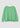 Classic V-neck sweater in green back view showing the relaxed, oversized fit and ribbed hem.