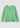 Classic V-neck sweater in green front view crafted from an organic cotton and cashmere blend.