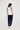 Courtney Tank in white with navy trim back view, showing the clean sleeveless silhouette and fit.