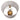 Gold lamp with white shade - available at The White Place, Orange