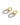 Didi metal earrings crafted in 18k gold-plated stainless steel with a gold oval hoop and a silver twisted dangle.