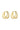 Double angel clear stone earrings crafted in 18k gold vermeil featuring double rows of cubic zirconia gems in an 8mm huggie design.