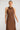 Edris Dress Chocolate featuring a draped front cowl neckline and slim fit silhouette.