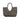 Faly Bag in taupe displayed as a structured large woven raffia tote bag.