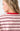 Felix Long Sleeve Red Pink Stripe back detail view featuring an embroidered monogram logo at the back neck.