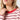 Felix Long Sleeve Red Pink Stripe close-up view featuring contrast neck binding and a neat fit design.