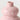 Fenya vase in pink mottle showing a close up of the top opening and mottled pink finish.
