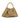 Front view of the large Fitia Bag in light brown raffia straw showcasing its elegant gathered silhouette and structured woven design.