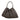 Front view of the large Fitia Bag in taupe raffia straw showcasing its elegant gathered silhouette and structured woven design.