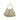 Front view of the medium Fitia Bag in natural raffia straw showcasing its elegant gathered silhouette and structured woven design.