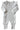 White Frilled ribbed onesie featuring shoulder frills, long sleeves, and fold-over feet.