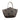 Gemma XXL Dots Bag in taupe colour crafted from sustainable handwoven raffia fibers with contrasting polka dots.