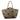 Gemma XXL Dots Bag in tea colour featuring a handwoven natural raffia straw design with playful polka dots.
