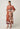 Gisela linen column midi dress in amber vine worn by a plus-size model, highlighting the breathable linen-viscose blend.