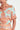 Glare Top Spring Glow showing a close-up of the collared neckline and short sleeves in an exclusive print.