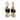 Gold hoop stud earrings w stones & pearl drop featuring faceted Black Spinel stones and a statement pearl drop.