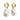 Gold huggie earrings with baroque pearl.