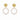 Gold plated coin earrings with pearl hoop drops.