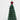 Green velvet scalloped tree small size close-up view highlighting the textured green velvet leaves and stitched edges.
