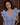 Indi Ruffle Shirt Stripe Cotton portrait view on a model featuring pure cotton in a fine stripe.