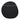 Irregular round mirror in black showing the back view with hanging wire and hardware.