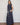JL Maxi Skirt navy side view crafted from lightweight woven cotton with a natural drawstring tie.