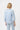 Joanne Shirt Blue full-length back view showcasing the straight hem and soft cotton fabric drape.