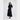Jocelyn Dress in Black featuring a round neckline, elbow-length sleeves, and a midi-length silhouette.