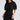 Jocelyn Dress in Black crafted from a viscose linen blend, showing gathered underbust detailing.