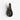 La Chamba Flat Ladle Serving Spoon in black crafted from moulded coarse dark grey clay viewed from above.