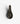 La Chamba Flat Ladle Serving Spoon in black crafted from moulded coarse dark grey clay viewed from above.
