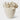 The full view showcases the entire silhouette and ornate floral rim of the large ivory decorative porcelain vessel 46cmh.